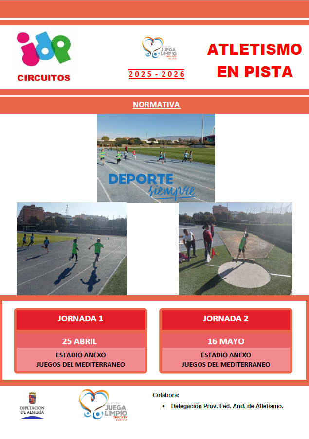 Circuito de Promoción Atletismo en Pista. Almería 25-4-2026
